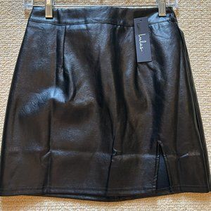 Lulu's Black Leather Mini Skirt - Size XS